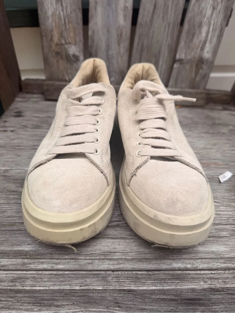 Zara Cream Platform Sneakers size 38